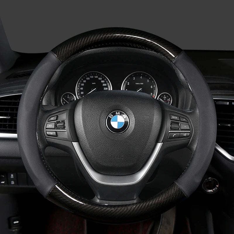 Car Steering-Wheels Cover 38cm 15"Leather For BMW 1 2 3 4 5 6 7 Z Series E46 E90 E87 F20 F22 F45 F30 G20 E60 F10 G30 F01 G11 E89