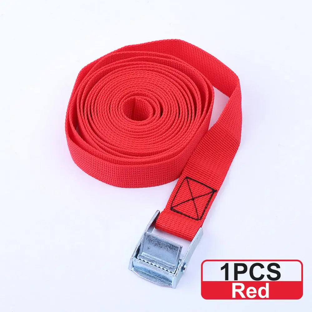 2M Buckle Tie-Down Belt cargo straps for Car motorcycle bike With Metal Buckle Tow Rope Strong Ratchet Belt for Luggage Bag