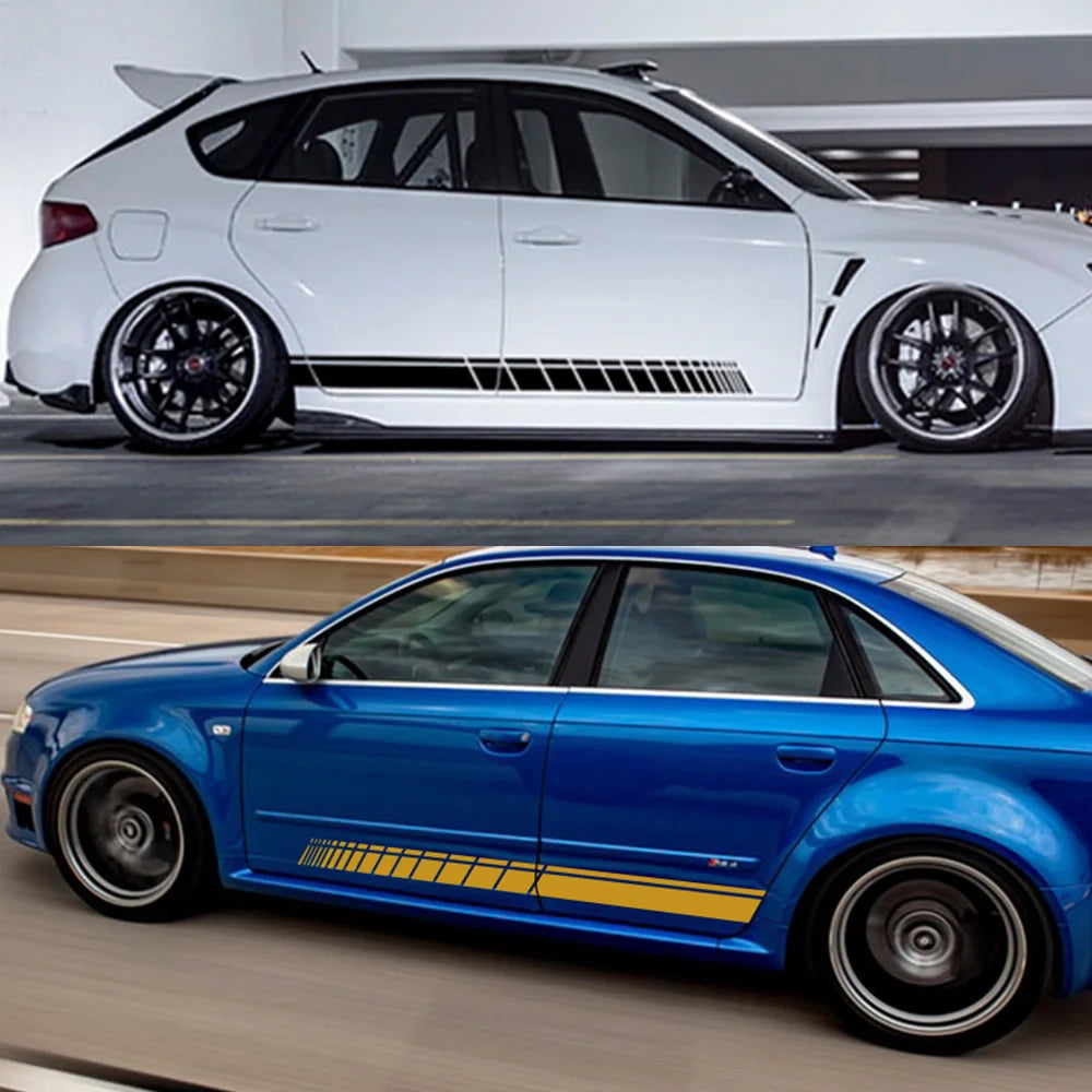 Car Side Stickers For Audi BMW Ford Volkswagen Toyota Renault Peugeot Mercedes Honda Mini Auto Vinyl Film Car Tuning Accessories