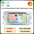 Podofo 7 ''Android Multimedia Player for Ford Focus Mondeo C-MAX S-MAX Galaxy II Kuga GPS Navigation 2 + 64G Carplay Android Auto