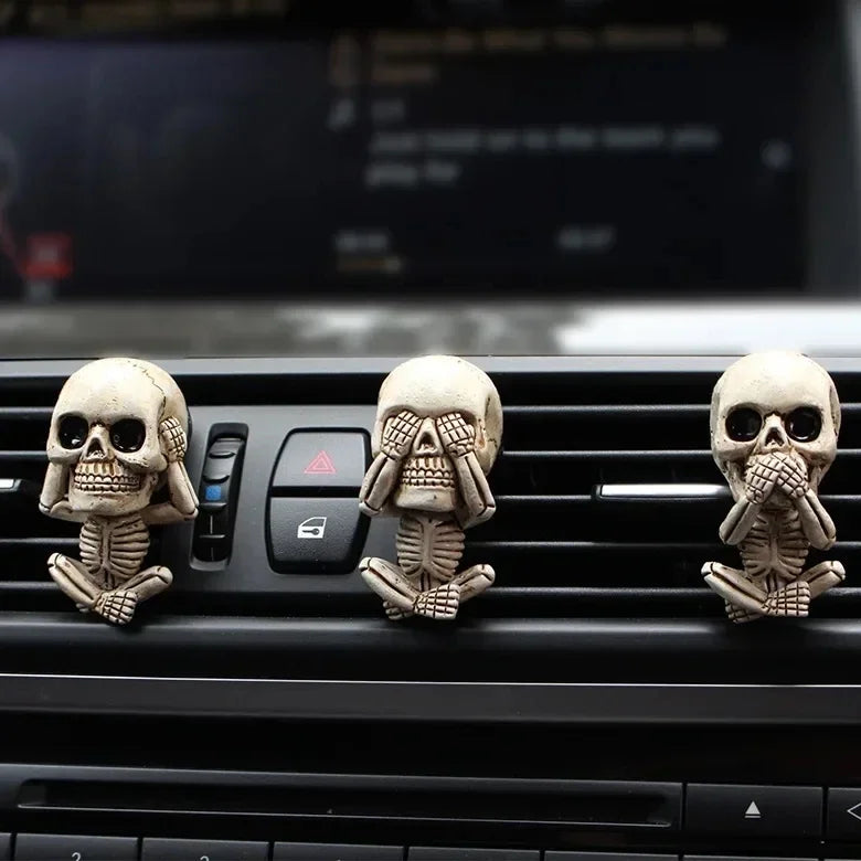 Car Air Outlet Aroma Car Perfume Tablet Car Decoration Halloween Car Decoration Skull Aromatherapy Clip