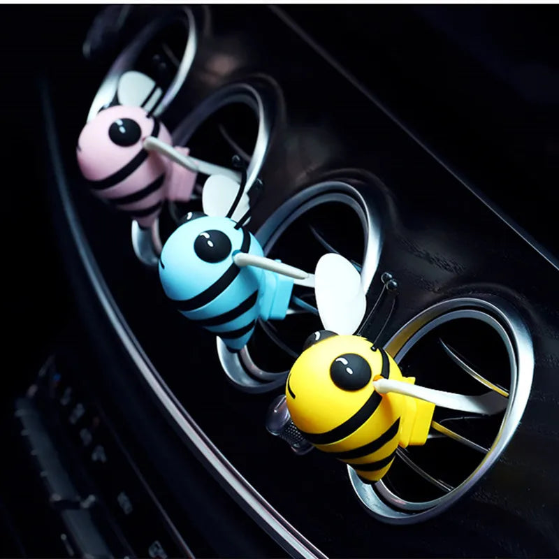Cute Bee Aromatherapy Car Air Outlet Decoration Perfume Clip Air Freshener Purifier Diffuser Perfume Refill Auto Accessories