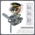 No perfume DIY fragrance bulldog pilot head shake rotate plane car air fresheners accessories decor ornaments aroma diffuser men
