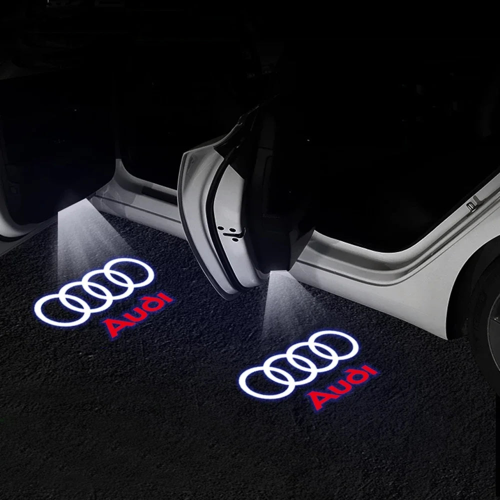 2Pcs HD Car Door Projector Laser Lamp Car Door Welcome Light For Audi Sline Q3 A5 A7 A3 Q5 Q7 A4L RS Quattro S3 S4 S6 S5 S7 S8