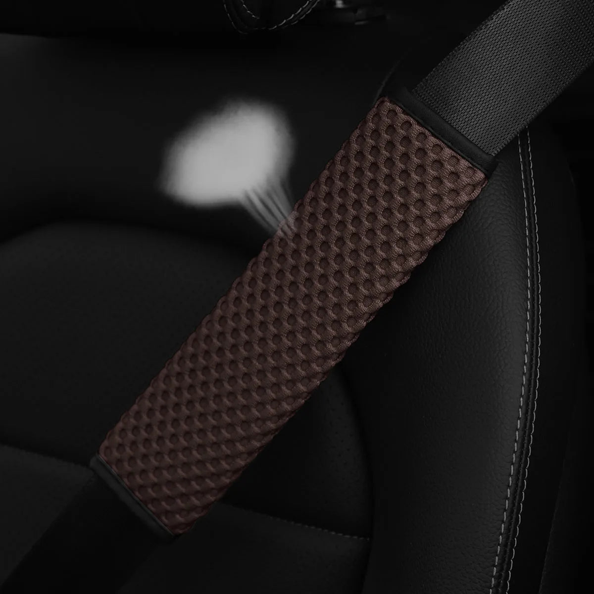Massage Breathable Mesh Car Shoulder Guard Cover Interior Safety Belt Decorative Accessory
