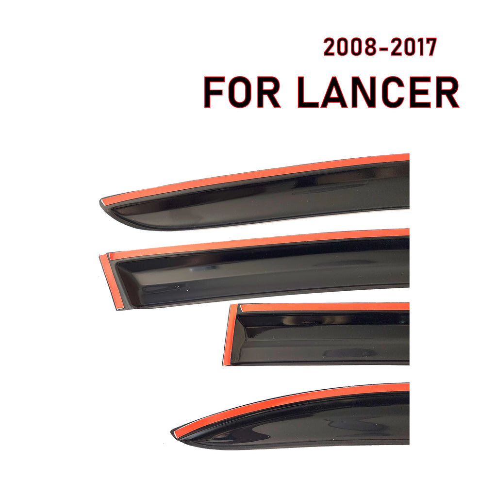 Window Visor for Lancer 2008-2017 Sedan (Not suitable for Sportback)| 4pcs Rain Guard Wind Deflector| Car Weather Shield