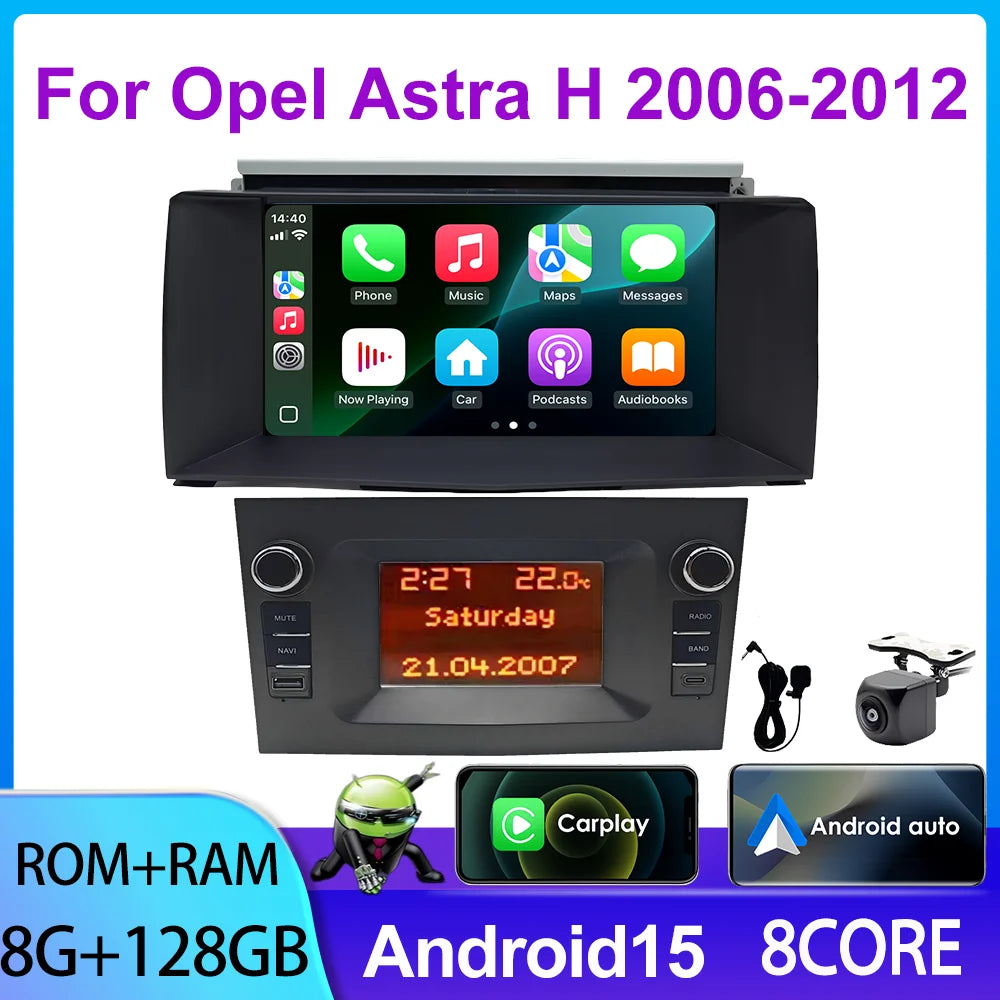 7inch Car GPS Navigation System for Opel Astra H 2006-2012 HeadUnit Radio with Wireless Carplay Multimedia CD DVD Autoradio