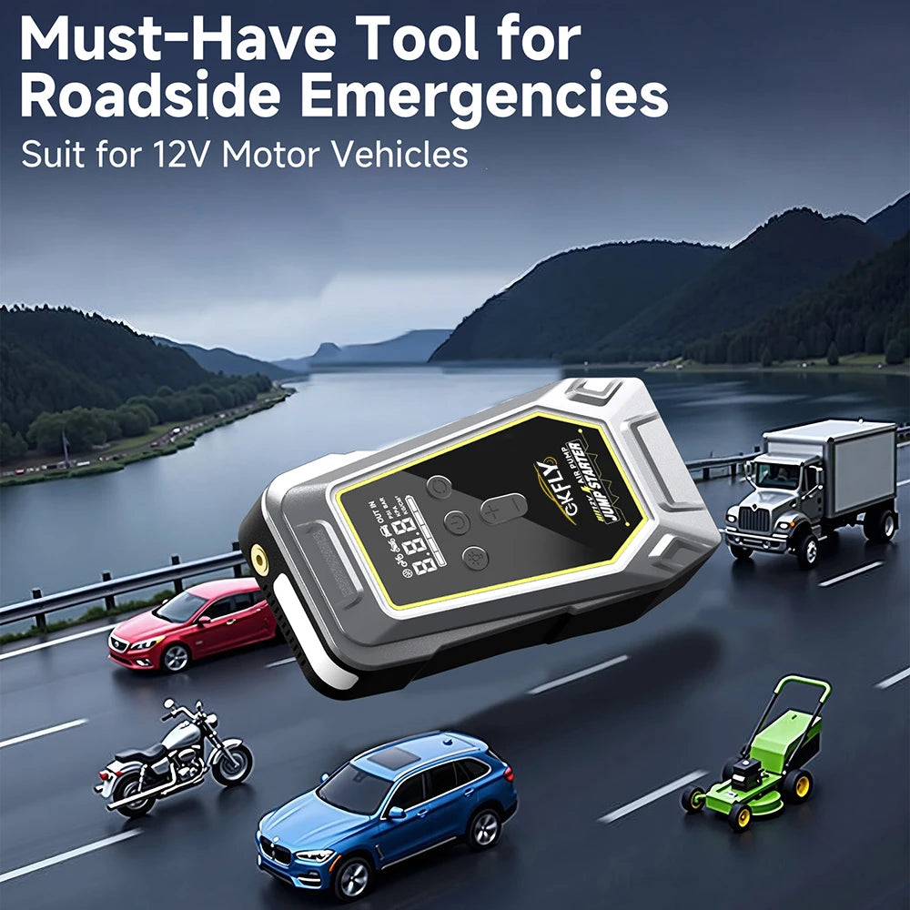 Portable 4000A Jump Starter 150PSI Air Pump Power Bank 4 In 1 Air Compressor Cars Battery Starters Starting Auto Tyre Inflator