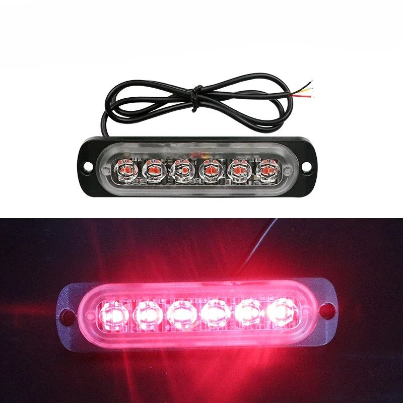 1/2PCS Strobe Light 12V/24V 6LED Truck Trailer Lights Stroboscopes LED Car Light Emergency Warning Hazard Flash Light