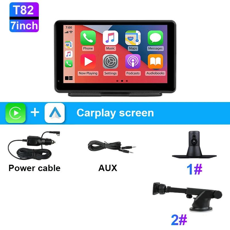 7/10 inch Carplay Car Smart Screen multimedia Video player Wireless Carplay Android Auto Car Radio for Apple Android Stereo