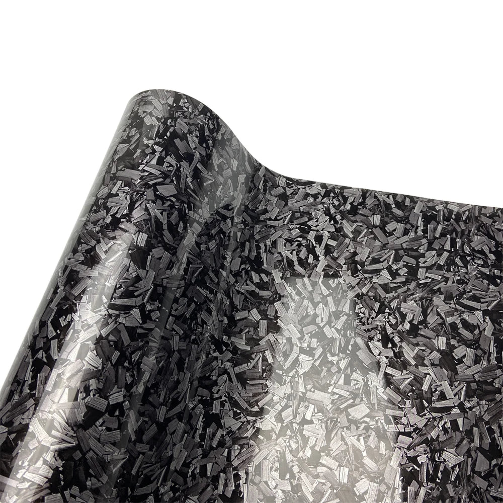 Glossy Forged Carbon Fiber Vinyl Wrap Air Bubble Free Car Sticker Waterproof For Auto Motor Car Decal Laser Forged Carbon Film