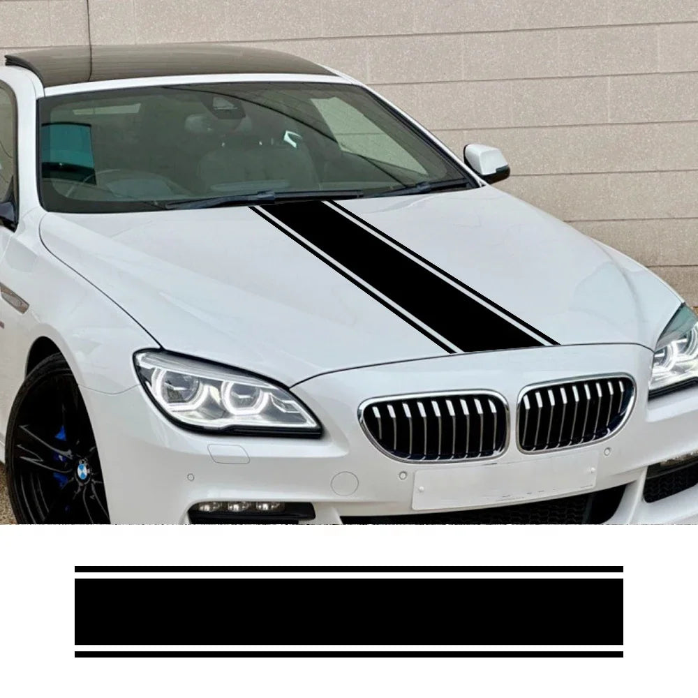 Universal Car Hood Cover Side Stickers Sport Style Graphics Wraps Auto Tuning Accessories Vinyl Film Vehicles Decoration Decals