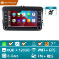 2DIN Android Car Radio for VW Passat Golf MK5 MK6 Jetta Polo Touran Wireless Carplay Android Auto 7'' Multimedia Player Camera