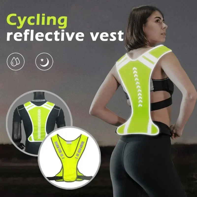 High Visibility Safety Highlight Night Motorcycle Reflective Cycling Vest Traffic Coat Night Running Working Reflective-Cloth
