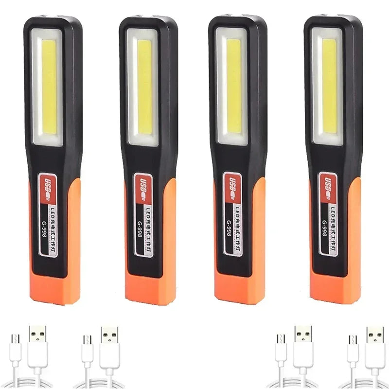 1/2/4/8PCS Bright COB LED Work Light Car Mechanic Lamp USB Rechargeable Flashlight Magnetic Torch Emergency Light Warning Light