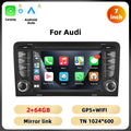 Podofo 2+64G 7'' Car Radio For Audi A3 8P 2003-2012 Multimedia Player GPS Navigation WIFI Carplay Android Auto EQ RDS Car Stereo