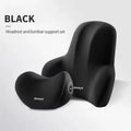 Car Headrest Seat Lumbar Support Black Neck Pillow For Car Supplies Universal Neck Pillow Waist Cushion Car Seat Car Assesories