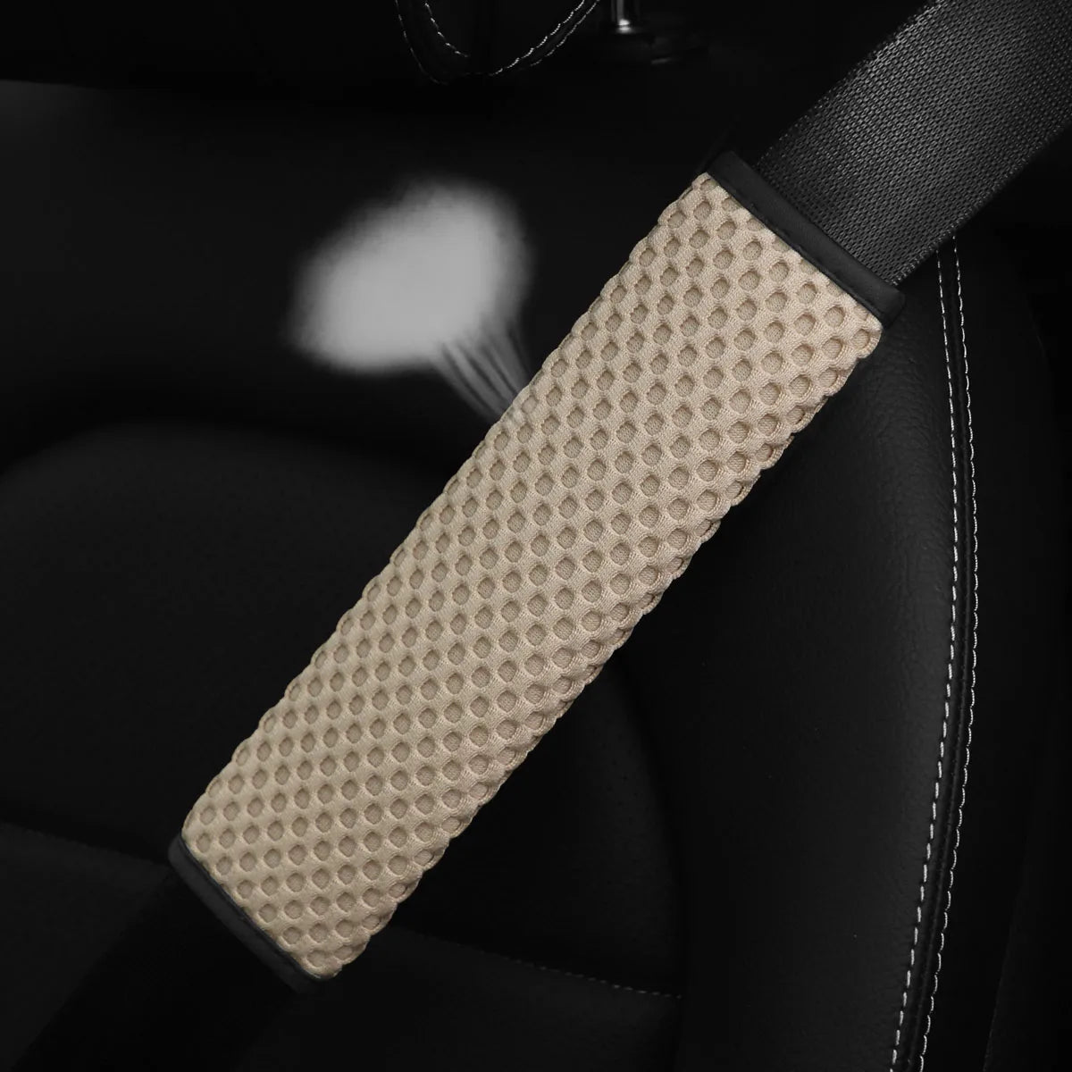 Massage Breathable Mesh Car Shoulder Guard Cover Interior Safety Belt Decorative Accessory