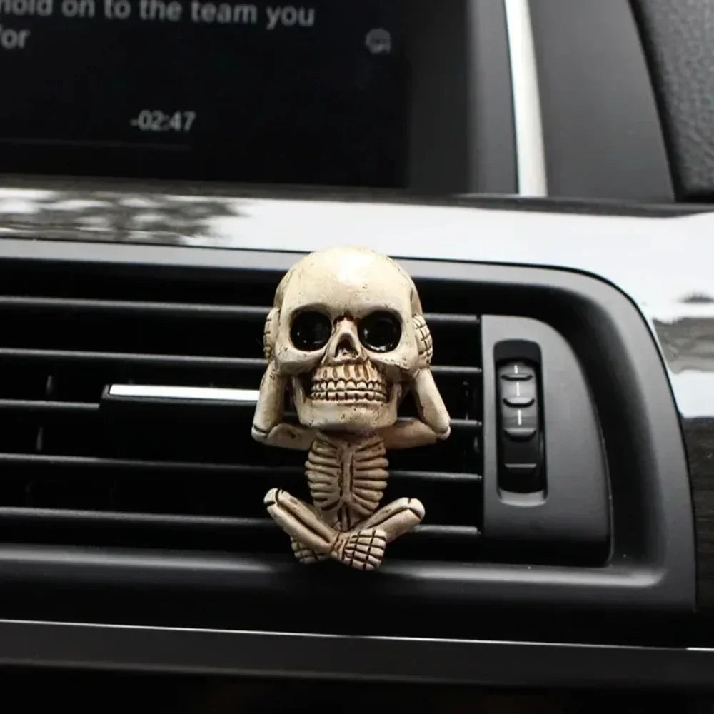 Car Air Outlet Aroma Car Perfume Tablet Car Decoration Halloween Car Decoration Skull Aromatherapy Clip