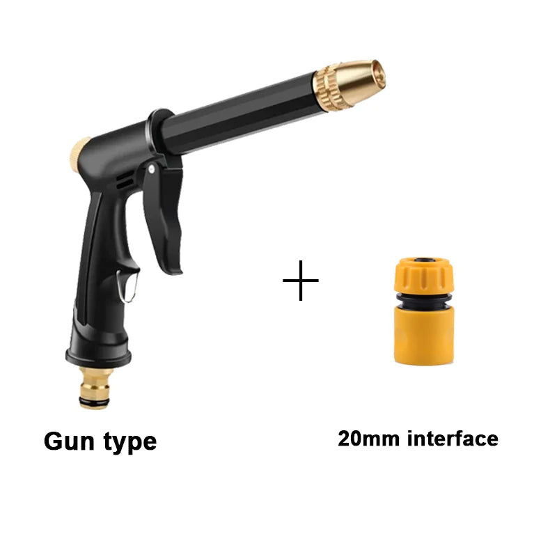 High-Pressure Water Gun Household Car Wash Water Black Car Wash Nozzle Diamond Water Watering Pipe Car Wash Gun