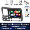 Android 16 For Honda Civic 8 FK FN FD 2005 - 2012 2K QLED Android Car Radio Multimedia Video Player GPS 4G CarPlay Stereo