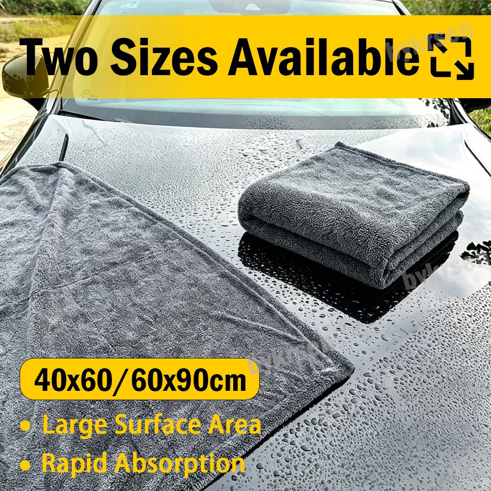 Heavy-Duty Car Towel 1200GSM Super-Absorption Microfiber Drying Cloth Ultra-Soft Scratch-Free Car Detailing Towel