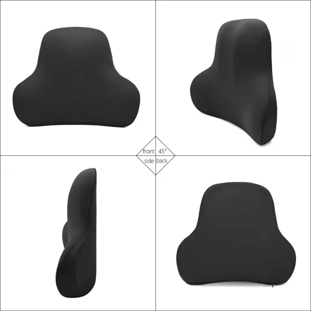 Car Headrest Seat Lumbar Support Black Neck Pillow For Car Supplies Universal Neck Pillow Waist Cushion Car Seat Car Assesories