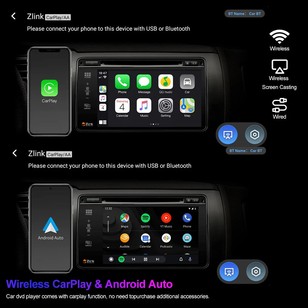 9.3'' For BMW 3 Series E46 1998 - 2006 Wireless CarPlay BT Car Radio Multimedia Player GPS Navi Android Auto Wifi Touch Screen