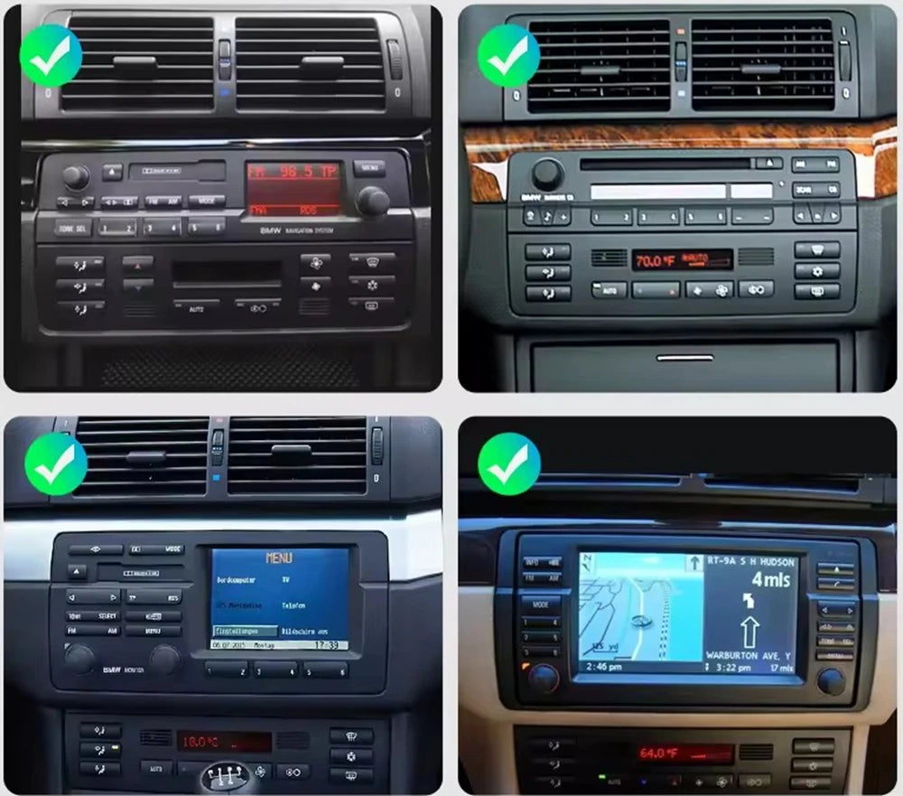 9.3'' For BMW 3 Series E46 1998 - 2006 Wireless CarPlay BT Car Radio Multimedia Player GPS Navi Android Auto Wifi Touch Screen