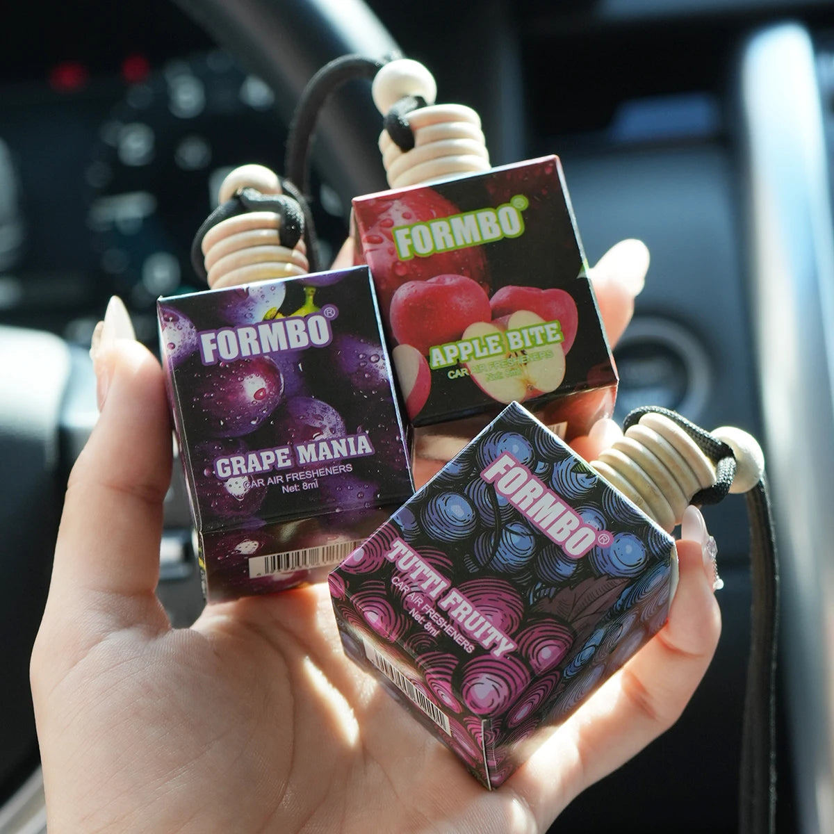 Sweet fruit car perfume, lasting light fragrance and odor removing car fragrance, fresh fruit fragrance, car fragrance pendant
