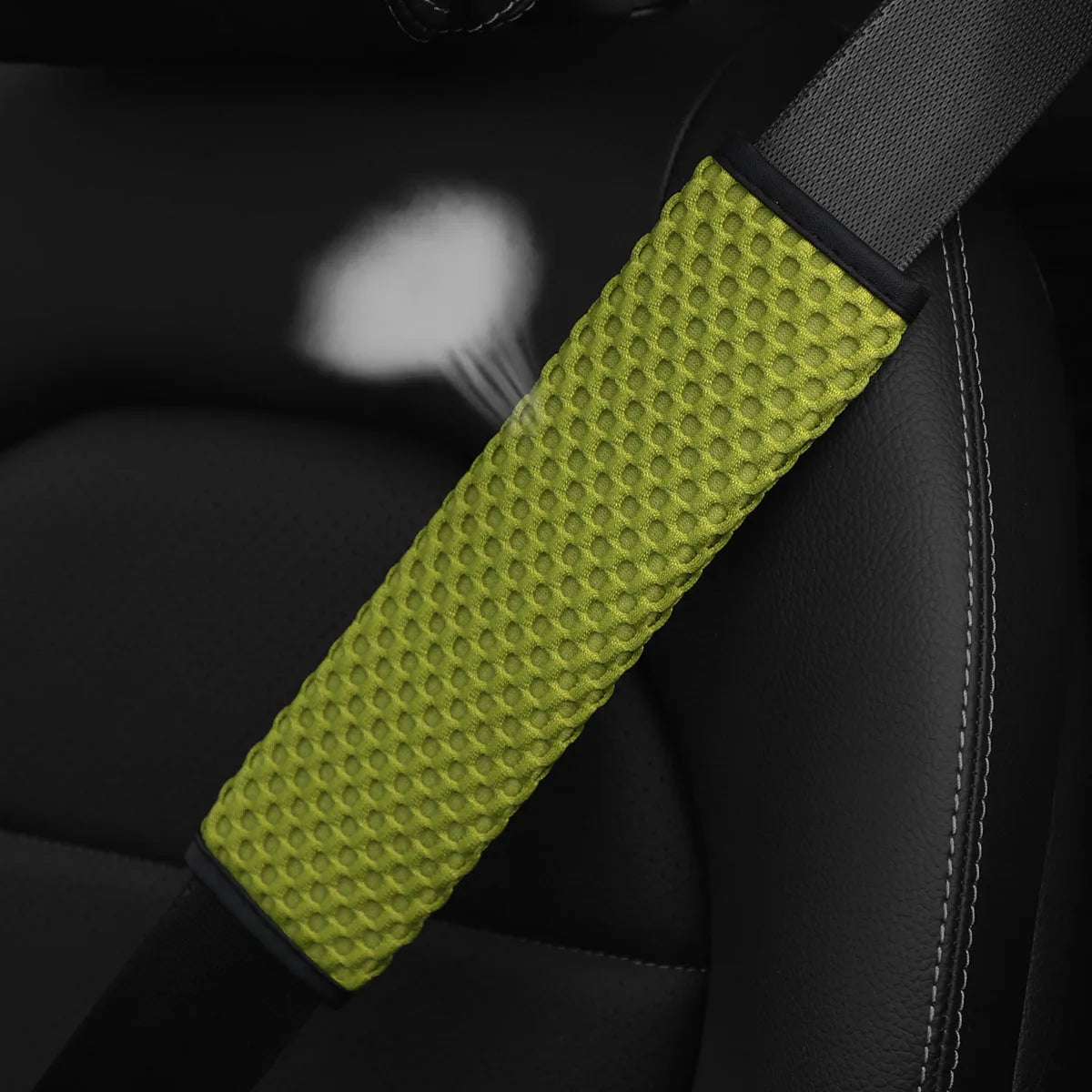 Massage Breathable Mesh Car Shoulder Guard Cover Interior Safety Belt Decorative Accessory