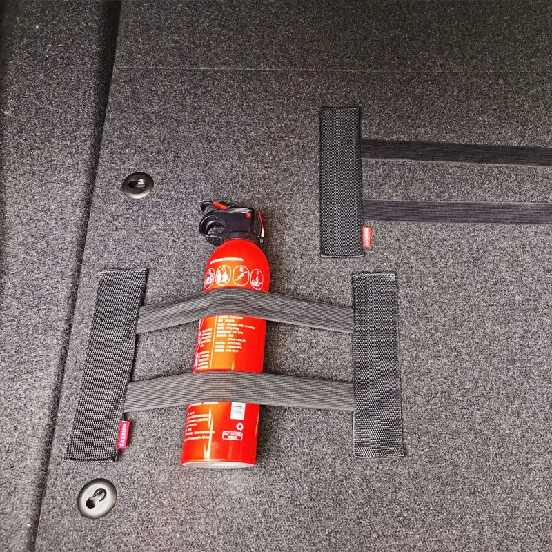Car Back Rear Trunk Elastic Mesh Storage Bag Car Interior Organizer Extinguisher Storage Net Seat Back Fixing Bag Car Accessory