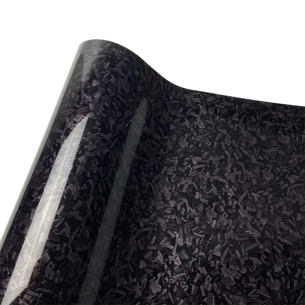 Glossy Forged Carbon Fiber Vinyl Wrap Air Bubble Free Car Sticker Waterproof For Auto Motor Car Decal Laser Forged Carbon Film