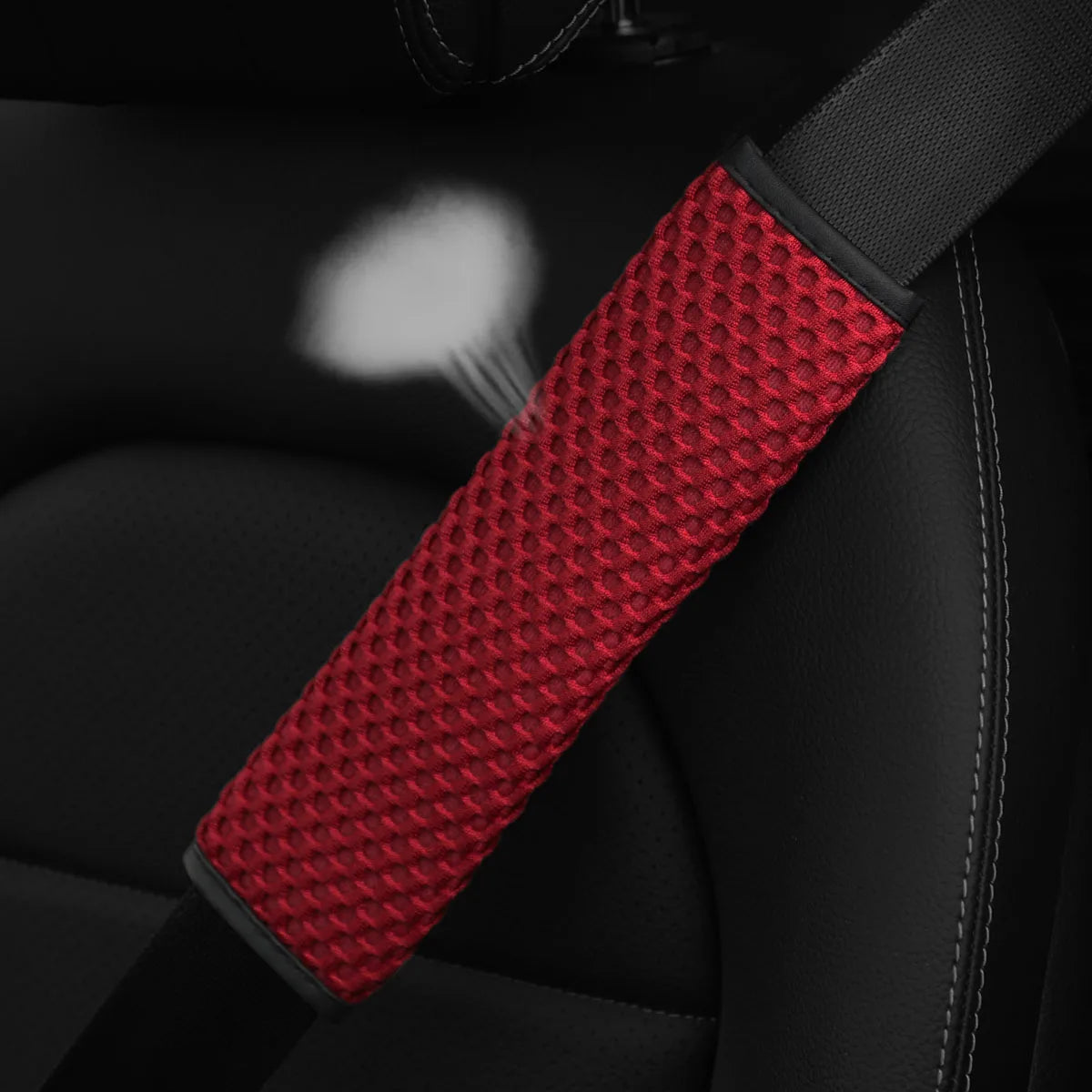 Massage Breathable Mesh Car Shoulder Guard Cover Interior Safety Belt Decorative Accessory