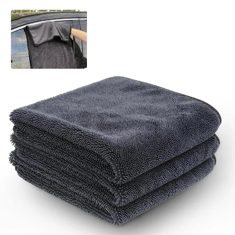 40x60CM/60x90CM Microfiber TowelsUltra-Thick Car Washing Towel Auto Extra Soft Rag Car Care Cleaning Drying Cloth New 2025