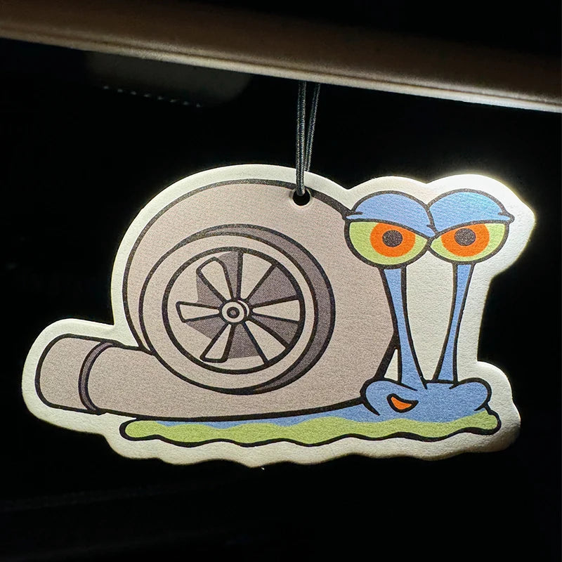 Turbo Snail Hilton (Hotel Scent) Car Air Freshener |   Rearview Mirror Hanger & Dual-Purpose Air Vent Clip |