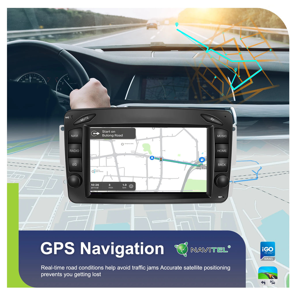 LeeKooLuu 4G Ram Android Car Radio For Mercedes Benz CLK W209 C209 W168 W203 W463 Vito Viano 1998-2006 Carplay GPS Stereo WIFI