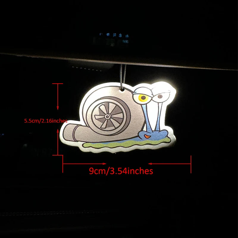 Turbo Snail Hilton (Hotel Scent) Car Air Freshener |   Rearview Mirror Hanger & Dual-Purpose Air Vent Clip |
