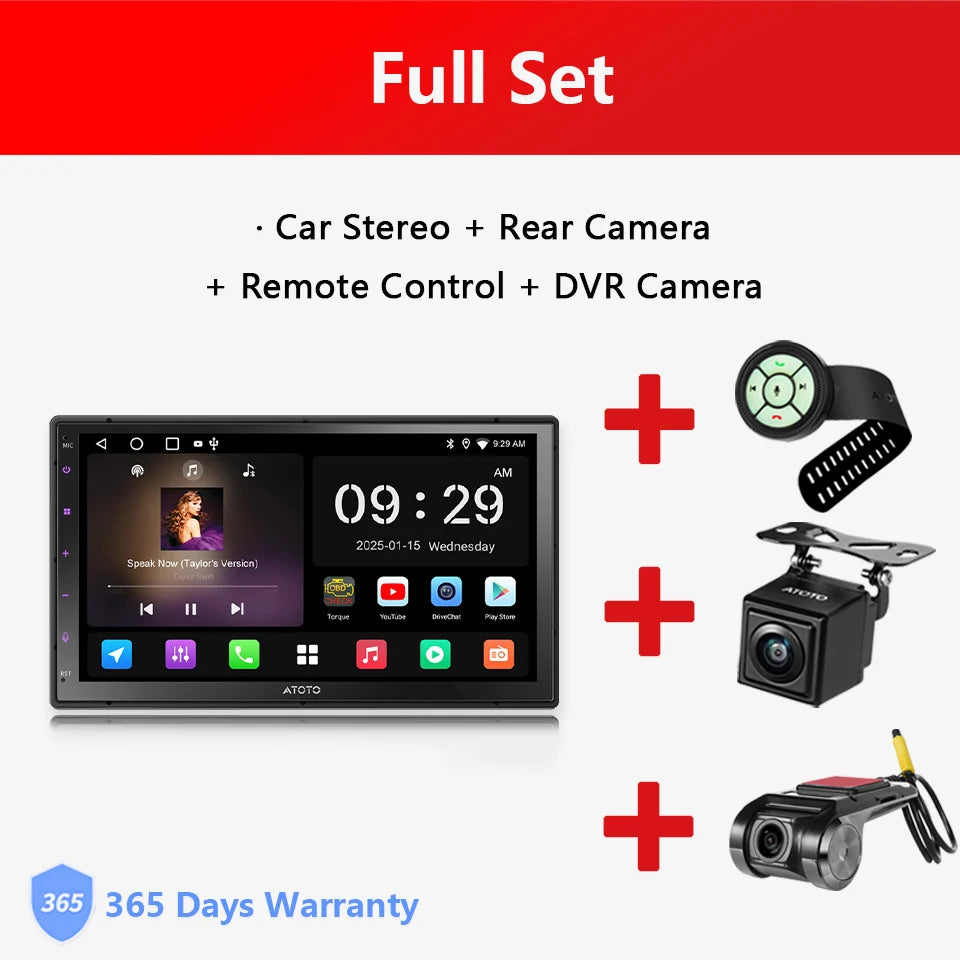 ATOTO 7 inch 2Din Android Car Multimedia Player Carplay Screen Android Auto Bluetooth Radio Double 2 Din Car Stereo A5L A5 Lite