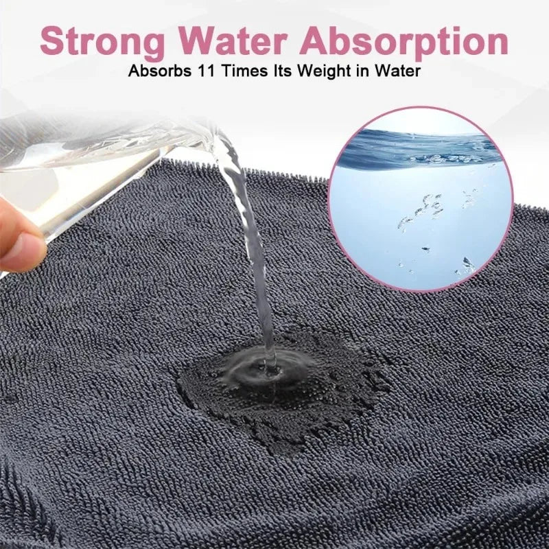 40x60CM/60x90CM Microfiber TowelsUltra-Thick Car Washing Towel Auto Extra Soft Rag Car Care Cleaning Drying Cloth New 2025