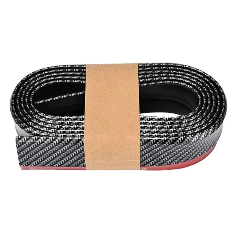 Universal Car Front Bumpers Anti Collision Strips Carbon Fiber Rubber Strip Car Front Bumper Lip for Car Lip Skirt Protector