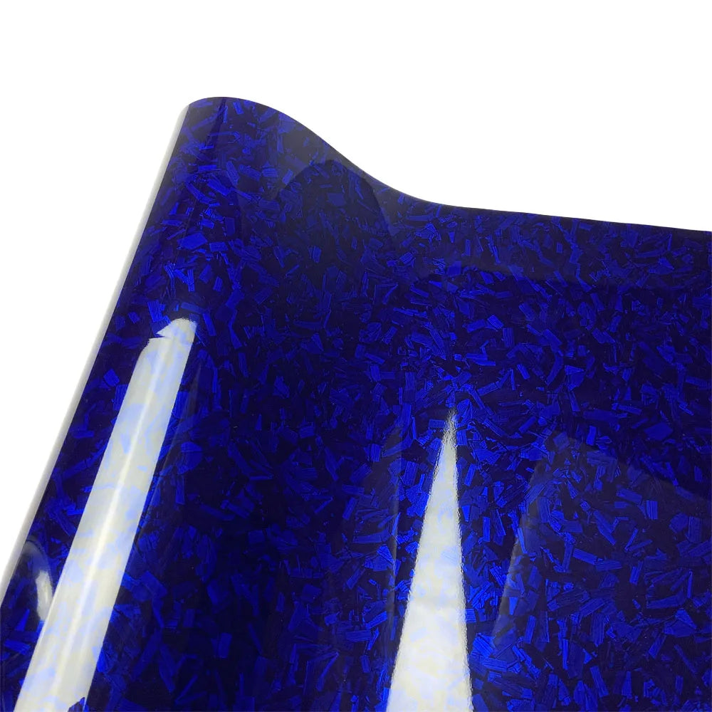 Glossy Forged Carbon Fiber Vinyl Wrap Air Bubble Free Car Sticker Waterproof For Auto Motor Car Decal Laser Forged Carbon Film
