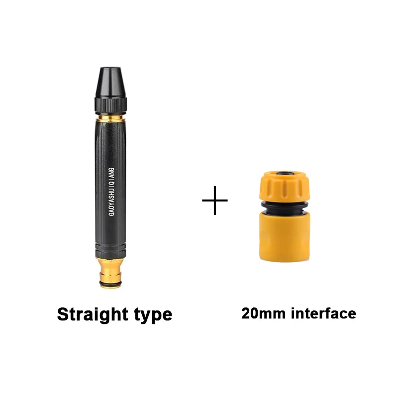 High-Pressure Water Gun Household Car Wash Water Black Car Wash Nozzle Diamond Water Watering Pipe Car Wash Gun