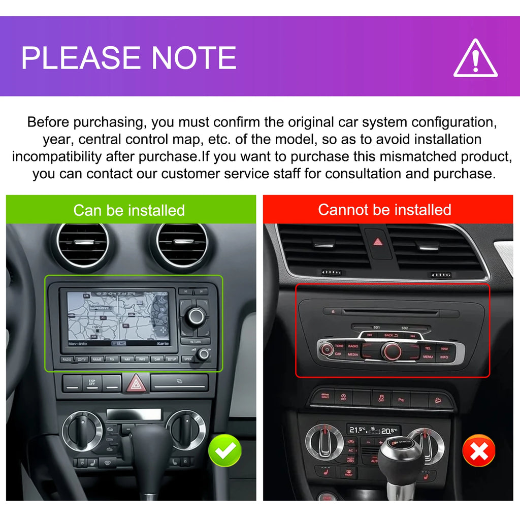 Podofo CarPlay Android Radio For Audi A3 8P 2003-2012 Car Intelligent System 2din GPS Stereo Multimedia Player RDS FM Car Radio