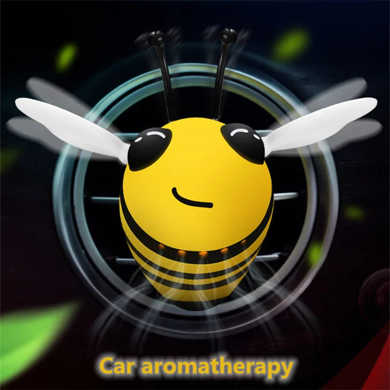 Cute Bee Aromatherapy Car Air Outlet Decoration Perfume Clip Air Freshener Purifier Diffuser Perfume Refill Auto Accessories