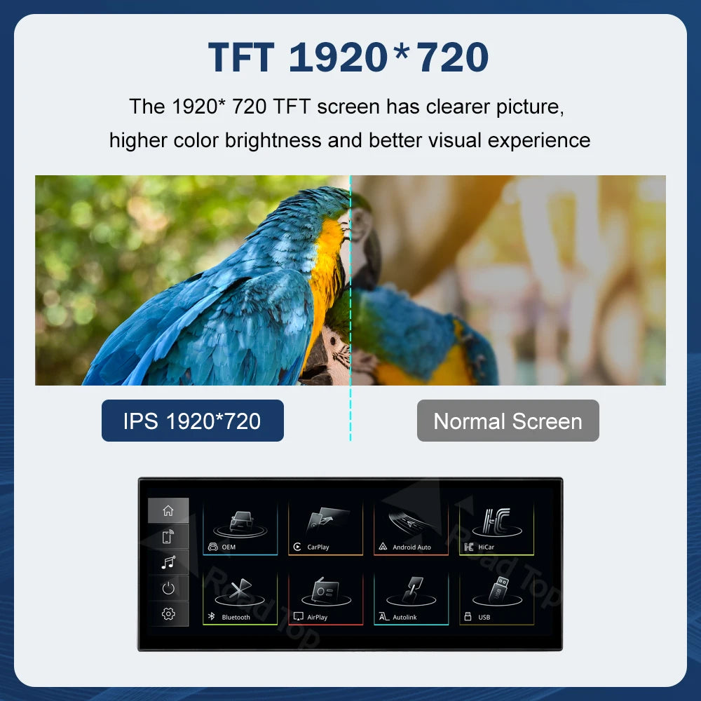 12.3 inch Touch Screen Multimedia Display For Audi A3 2014-2019 Airplay Miracast Function Wireless Carplay Android Auto