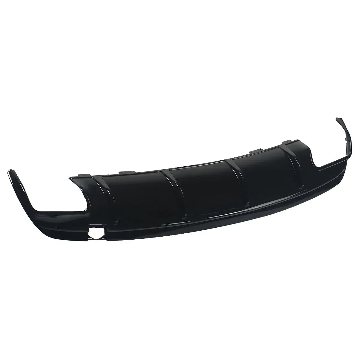 MagicKit For Mercedes Benz  AMG W117 C117 X117 Rear Diffuser With Exhaust Tailpipes CLA260 CLA45 Rear Bumper Lip Gloss Black