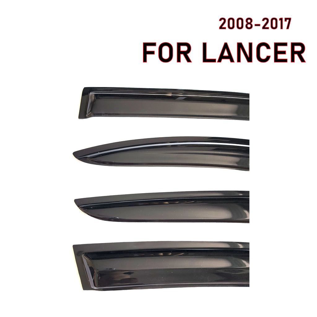 Window Visor for Lancer 2008-2017 Sedan (Not suitable for Sportback)| 4pcs Rain Guard Wind Deflector| Car Weather Shield