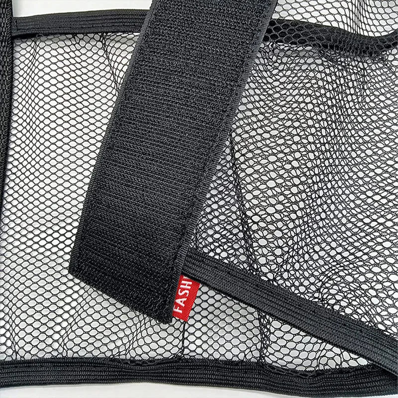 Car Back Rear Trunk Elastic Mesh Storage Bag Car Interior Organizer Extinguisher Storage Net Seat Back Fixing Bag Car Accessory