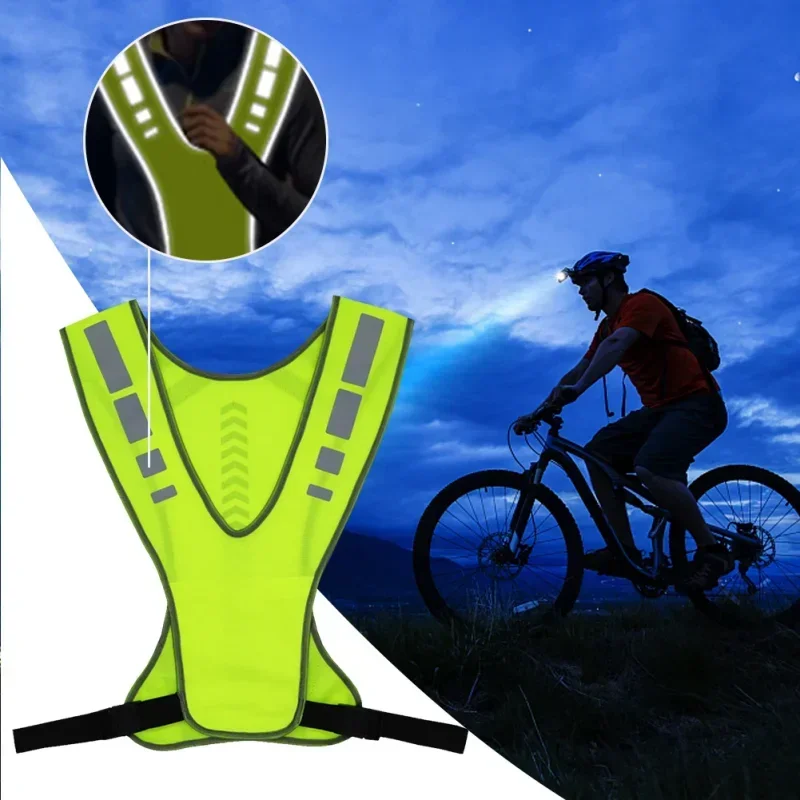 High Visibility Safety Highlight Night Motorcycle Reflective Cycling Vest Traffic Coat Night Running Working Reflective-Cloth